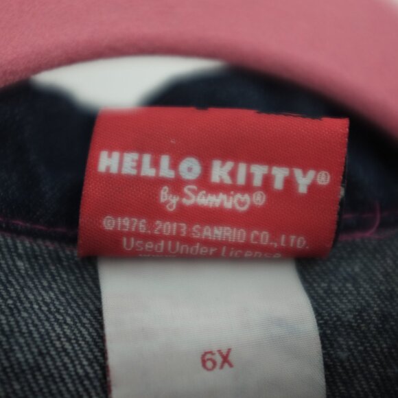 Sanrio Hello Kitty denim belted dress embroidery size 6X - Picture 8 of 10